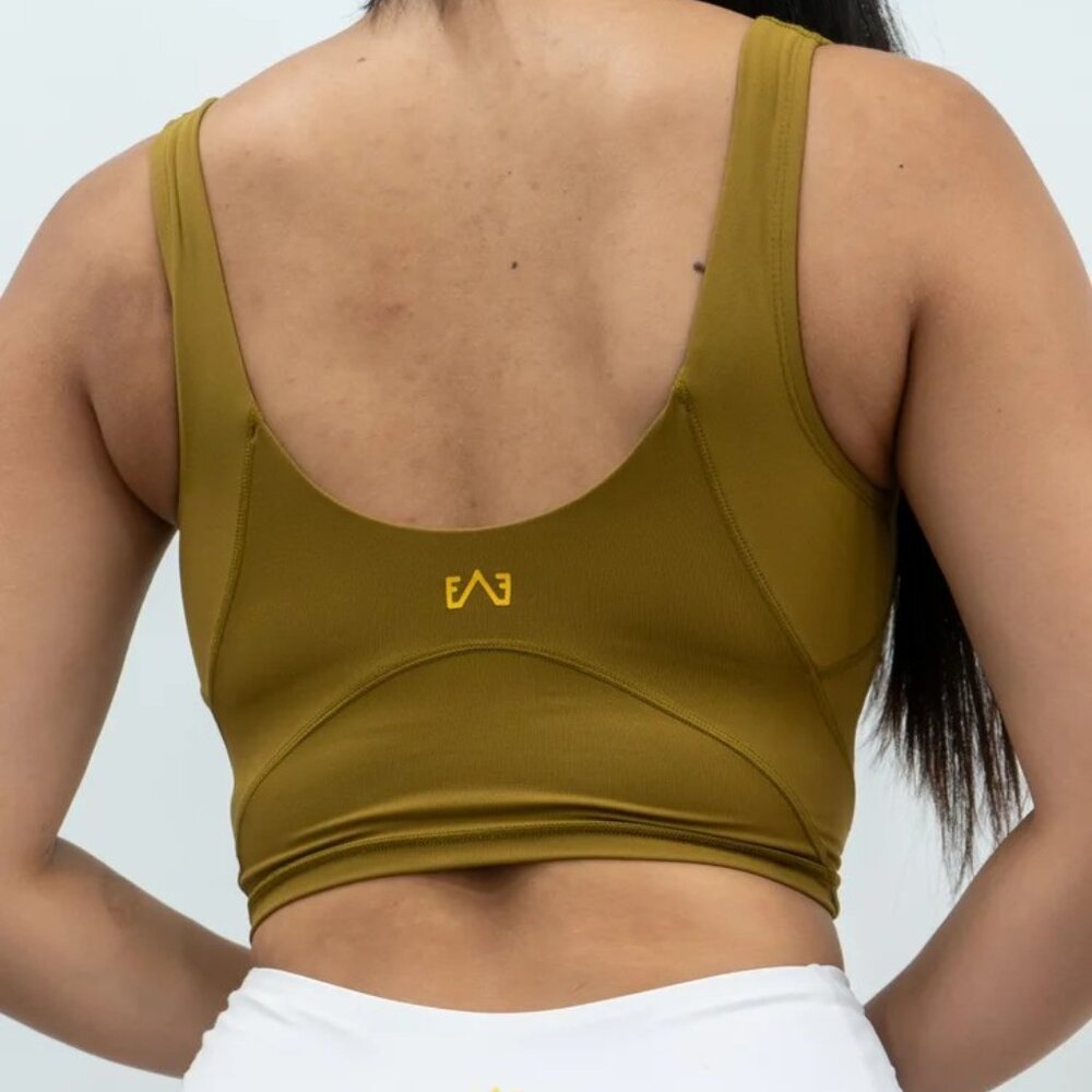 FULLAFIT Tennis/Pickleball/Athletic/Workout Crop Top - Cumin, Size XS or S - Picture 2 of 4